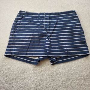 Loft Blue White Riveria Shorts Women's Size 2